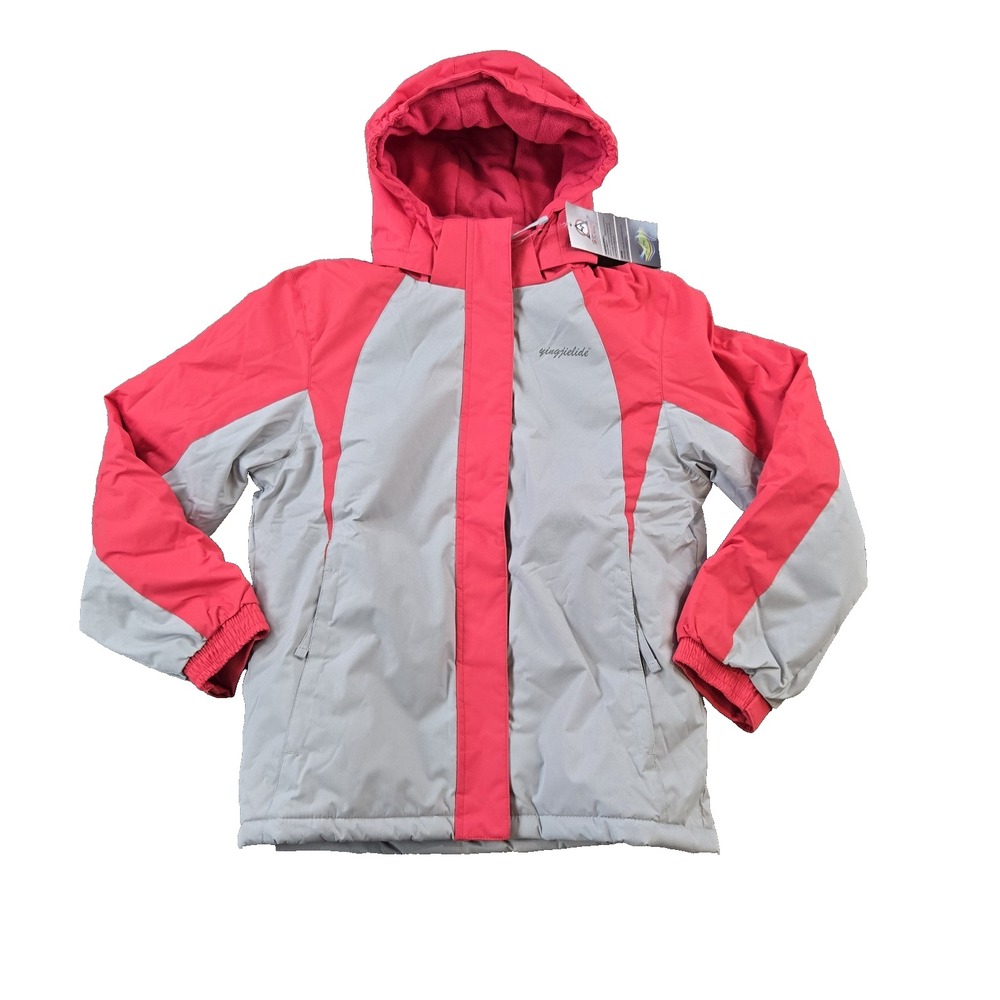 YINGJIELIDE Girl's  Waterproof Ski Coat Outdoor Hood Fleece‎ Lined Windproof 12